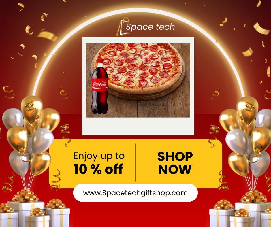 Pepperoni Pizza with Drink