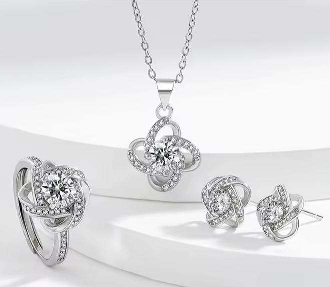 Solitaire Lab Diamond Jewelry Set