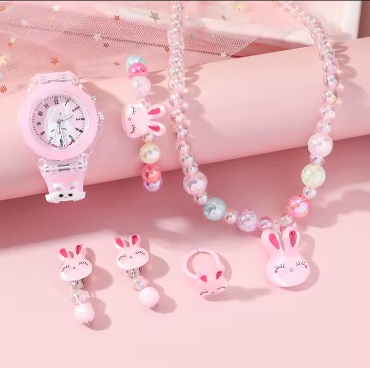 Cute Pink Rabbit Quartz Watch
