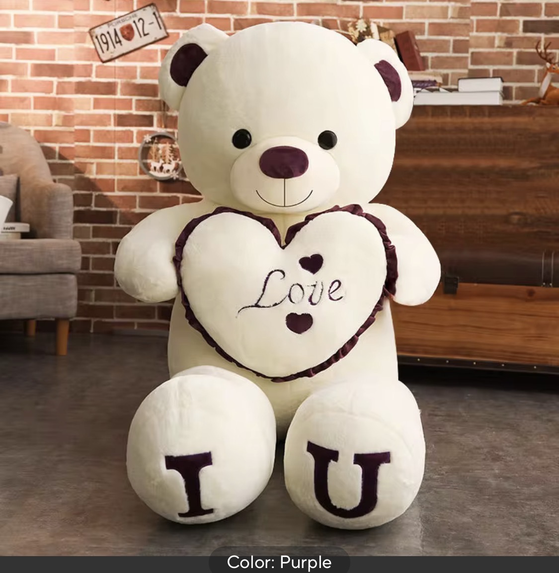 100cm Big I LOVE YOU Bear Plush Toy