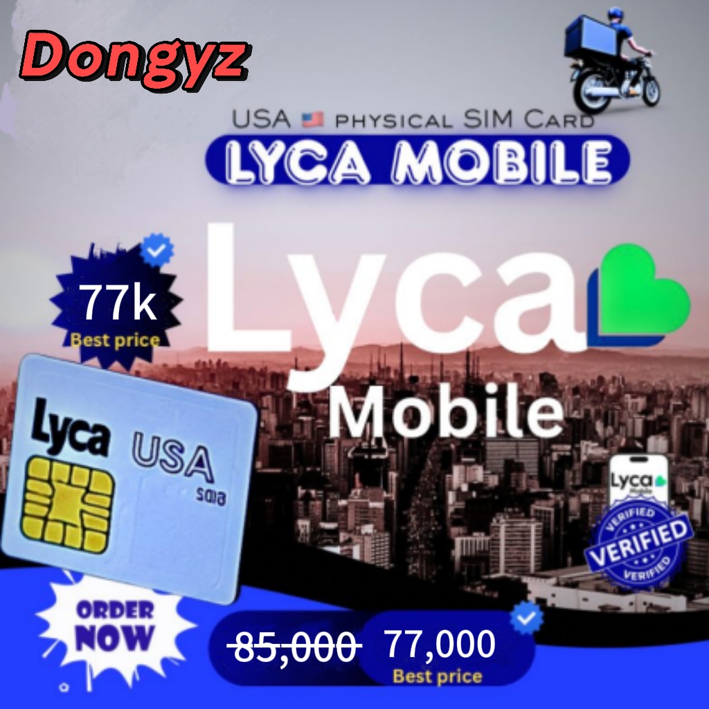 USA Lycamobile physical SIM Card