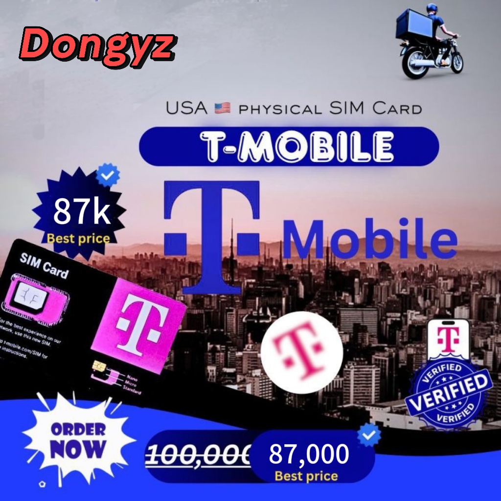 USA T-Mobile physical SIM Card (4G/5G) – High-Speed Data, Unlimited Talk & Text