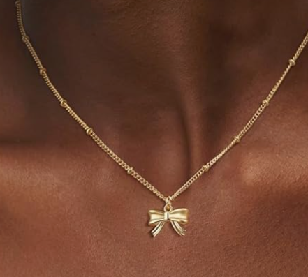 Delicate Gold Bow Necklace